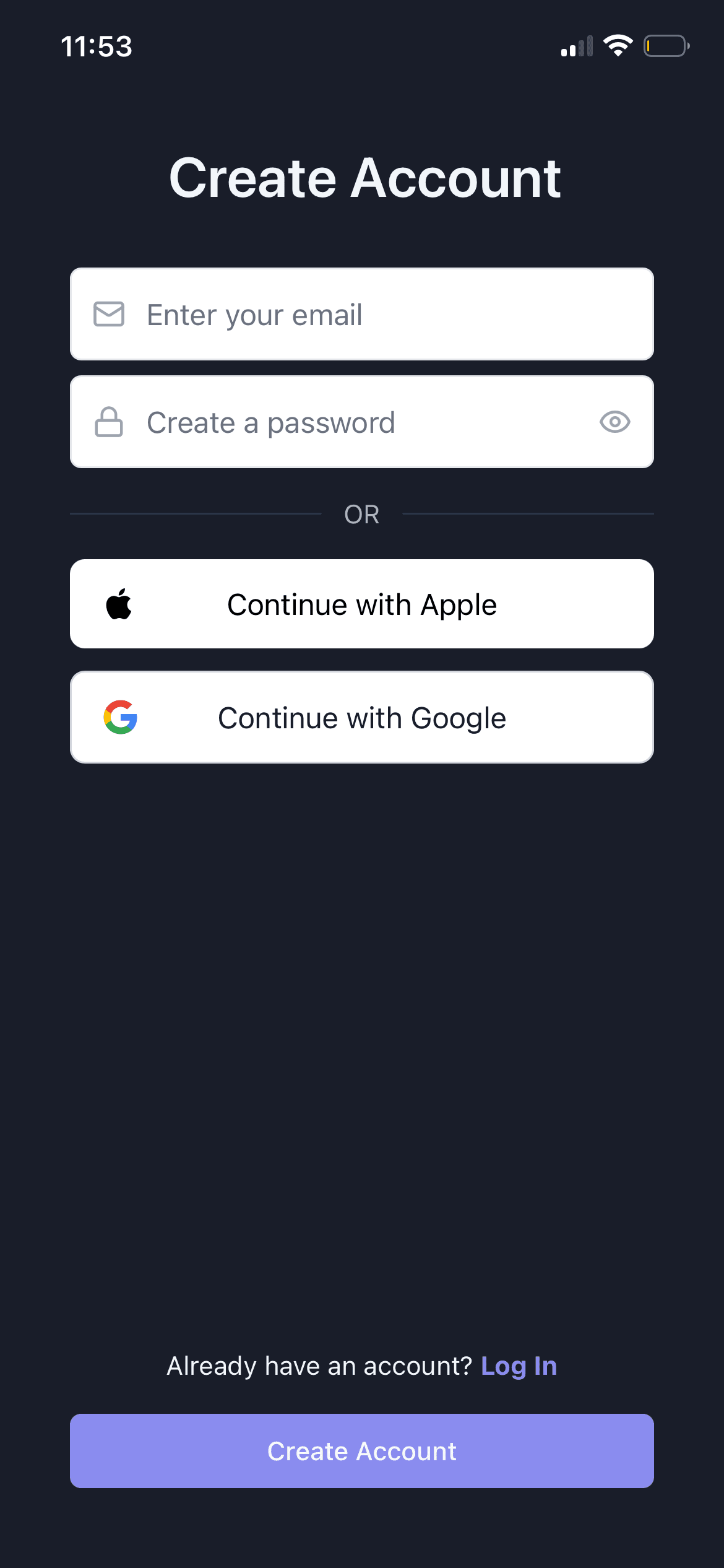 GoSign.AI account creation screen